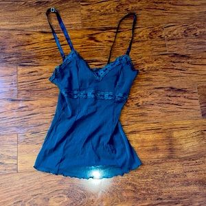 Hunter green, mesh cami